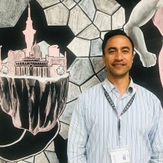 Te Omeka in the SiteHost office.