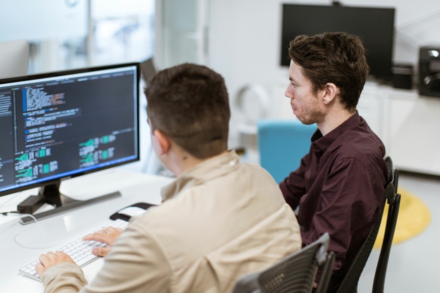 Voyage team members working as a pair.