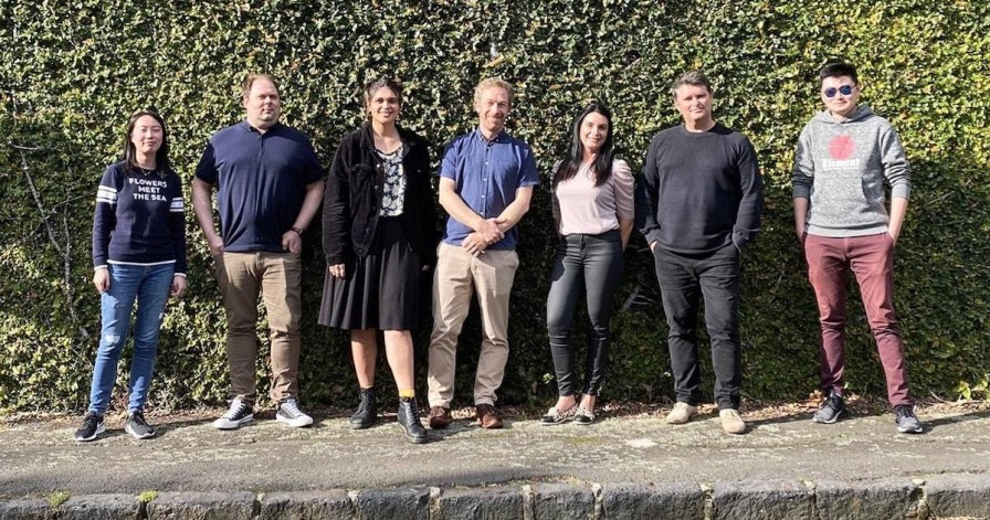 Seven members of Central Station's team.