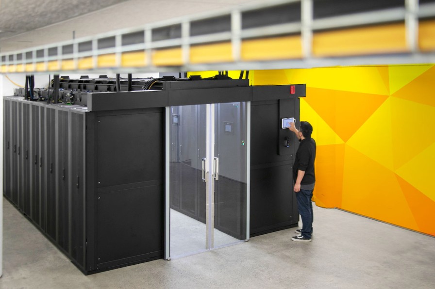 SiteHost's self-contained, temperature controlled data centre.